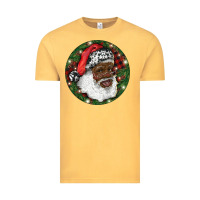 Vintage Mustard African American Santa Christmas Vintage Tee - RanaPortraitStore