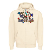 Sandshell god bless america Zipper Hoodie - CowhideDigitalArt