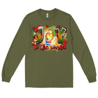 Army Green joy to the world Long Sleeve Tee - texasbilliewilder