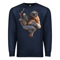 Navy Sloth Premium Sweatshirt - LillyAllenDesigns