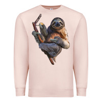 Pale Pink Sloth Premium Sweatshirt - LillyAllenDesigns