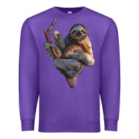 Purple Sloth Premium Sweatshirt - LillyAllenDesigns