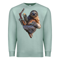 Seafoam Sloth Premium Sweatshirt - LillyAllenDesigns
