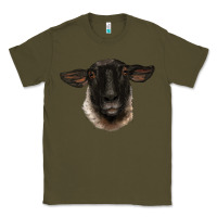Army Green suffolk ewe head Classic Tee - BarkalooDesign