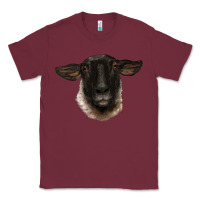 Burgundy suffolk ewe head Classic Tee - BarkalooDesign