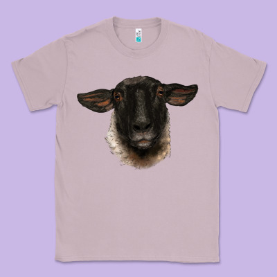 Suffolk Ewe Head Classic Tee Designed By Barkaloodesign