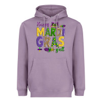 Lavender happy mardi gras y'all Heavyweight Hoodie - AdoDesignShop