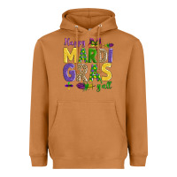 Meerkat happy mardi gras y'all Heavyweight Hoodie - AdoDesignShop