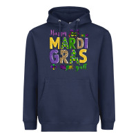 Navy happy mardi gras y'all Heavyweight Hoodie - AdoDesignShop