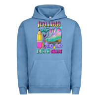 Pigment Pebble Blue rolling into eighth grade Urban Hoodie - BundleAndBundleShop