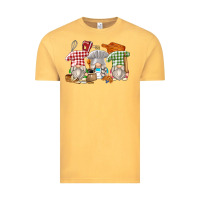 Vintage Mustard bakery gnomes Vintage Tee - Zillion Design Studio