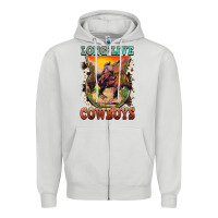 Dove Grey long live cowboys Zipper Hoodie - FaDigitalArtStudio