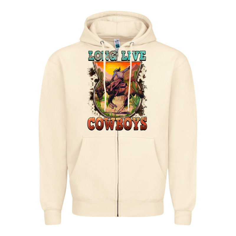 Long Live Cowboys Zipper Hoodie by FaDigitalArtStudio | Teevron
