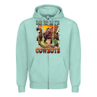 Seafoam long live cowboys Zipper Hoodie - FaDigitalArtStudio