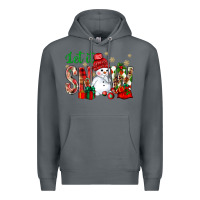 Rock let it snow with snowman Premium Hoodie - NancyCooperArtShop
