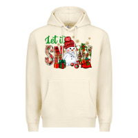 Sandshell let it snow with snowman Premium Hoodie - NancyCooperArtShop