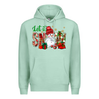 Seafoam let it snow with snowman Premium Hoodie - NancyCooperArtShop