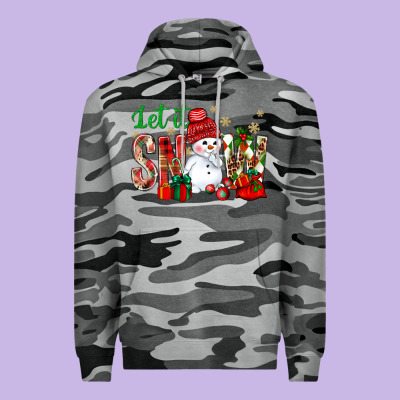 Let It Snow With Snowman Premium Hoodie Designed By Nancycooperartshop