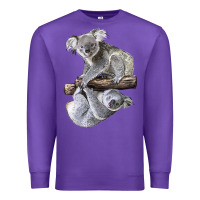 Purple Koala Premium Sweatshirt - LillyAllenDesigns