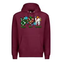 Burgundy peace love dental for Christmas Premium Hoodie - AdoDesignShop