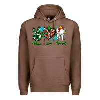 Chestnut peace love dental for Christmas Premium Hoodie - AdoDesignShop
