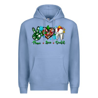 Colony Blue peace love dental for Christmas Premium Hoodie - AdoDesignShop