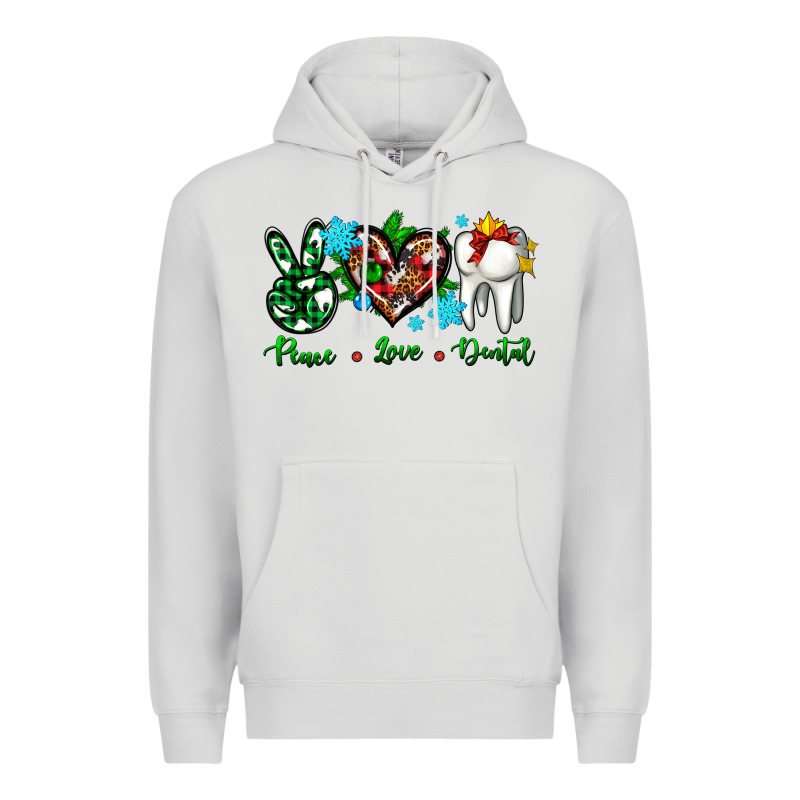 Peace Love Dental For Christmas Premium Hoodie by AdoDesignShop | Teevron