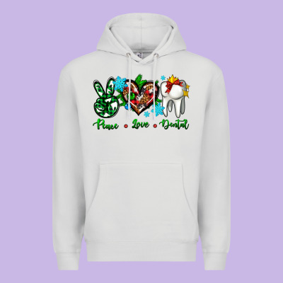 Peace Love Dental For Christmas Premium Hoodie Designed By Adodesignshop