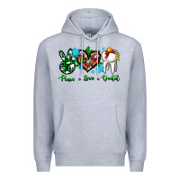 Heather Grey peace love dental for Christmas Premium Hoodie - AdoDesignShop