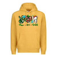 Mustard peace love dental for Christmas Premium Hoodie - AdoDesignShop