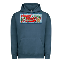 Pigment Midnight Navy christmas is coming license plate Urban Hoodie - BundleAndBundleShop