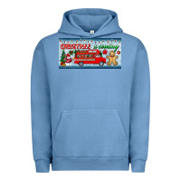 Pigment Pebble Blue christmas is coming license plate Urban Hoodie - BundleAndBundleShop