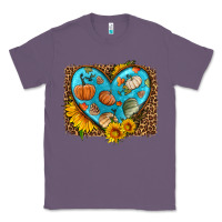 Lavender fall pattern heart with leopard background Classic Tee - HRA Design Shop