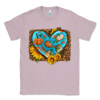Lilac fall pattern heart with leopard background Classic Tee - HRA Design Shop