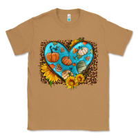 Toasted Coconut fall pattern heart with leopard background Classic Tee - HRA Design Shop