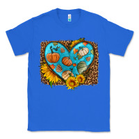 True Royal fall pattern heart with leopard background Classic Tee - HRA Design Shop