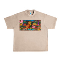French Oak Brown horse with flowers and leopard Urban Heavy Tee - RanaPortraitStore