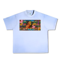 Grape Ice Brown horse with flowers and leopard Urban Heavy Tee - RanaPortraitStore