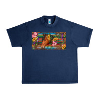 Navy Brown horse with flowers and leopard Urban Heavy Tee - RanaPortraitStore