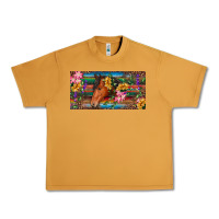 Peanut Butter Brown horse with flowers and leopard Urban Heavy Tee - RanaPortraitStore