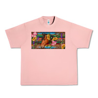 Salmon Brown horse with flowers and leopard Urban Heavy Tee - RanaPortraitStore