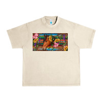 Sandshell Brown horse with flowers and leopard Urban Heavy Tee - RanaPortraitStore