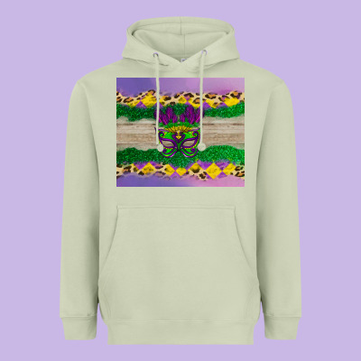 Mardi Gras Mask Heavyweight Hoodie Designed By Adodesignshop