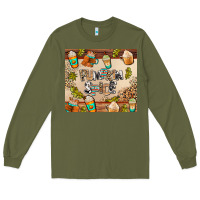 Army Green pumpkin spice Long Sleeve Tee - AdoDesignShop