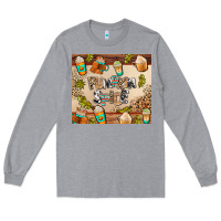 Heather Grey pumpkin spice Long Sleeve Tee - AdoDesignShop
