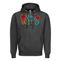 Charcoal Heather stay wild Zipper Hoodie - HRA Design Shop