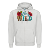 Dove Grey stay wild Zipper Hoodie - HRA Design Shop