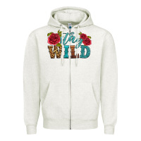 Oatmeal Heather stay wild Zipper Hoodie - HRA Design Shop