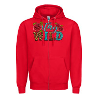 Red stay wild Zipper Hoodie - HRA Design Shop