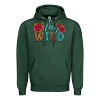Sports Green stay wild Zipper Hoodie - HRA Design Shop